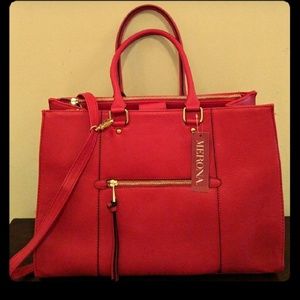 Merona red tote bag